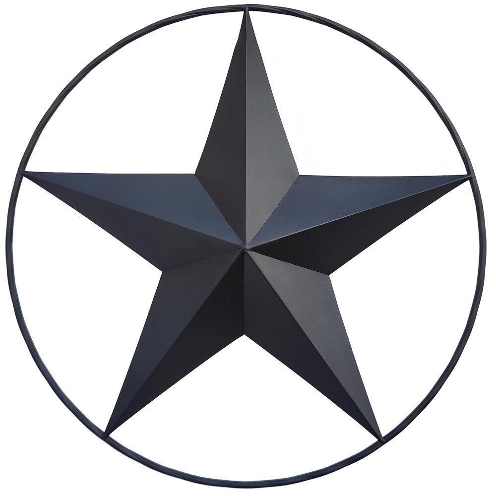 4074 24.5" Black Large Barn Star Wall Decor-Americana Exterior House